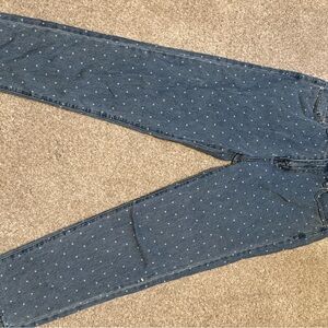 JustFab Women's Light Blue Polka Dot Skinny Jeans